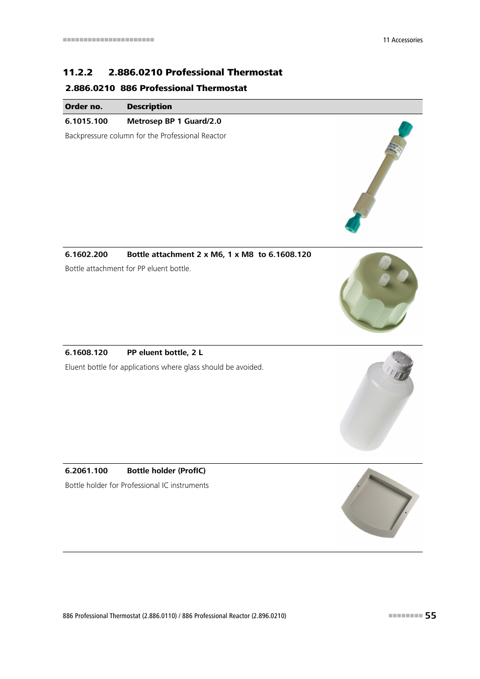 2 2.886.0210 professional thermostat, 0210 professional thermostat | Metrohm 886 Prof.Thermostat/Reactor User Manual | Page 63 / 66