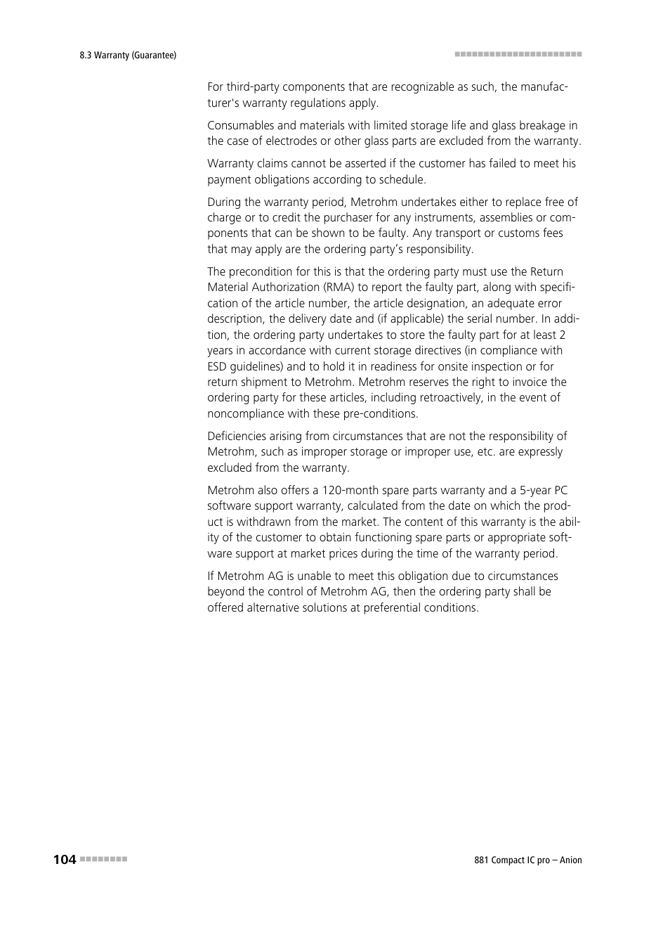 Metrohm 881 Compact IC pro – Anion User Manual | Page 114 / 129
