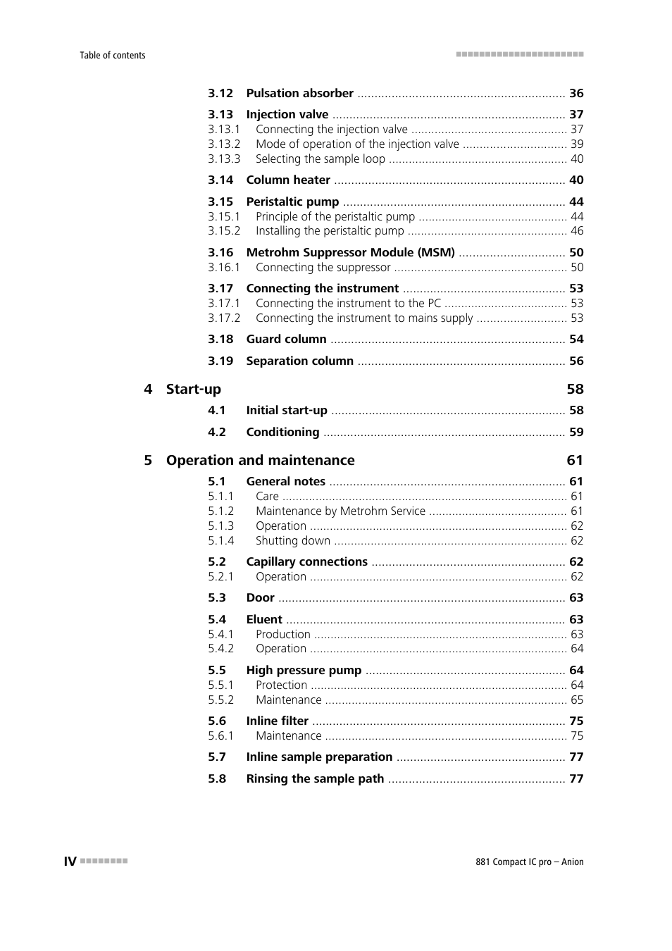 Metrohm 881 Compact IC pro – Anion User Manual | Page 6 / 129