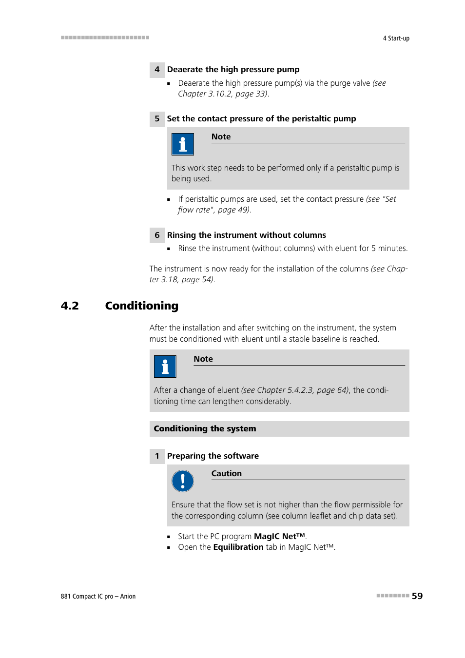 2 conditioning, Conditioning | Metrohm 881 Compact IC pro – Anion User Manual | Page 69 / 129