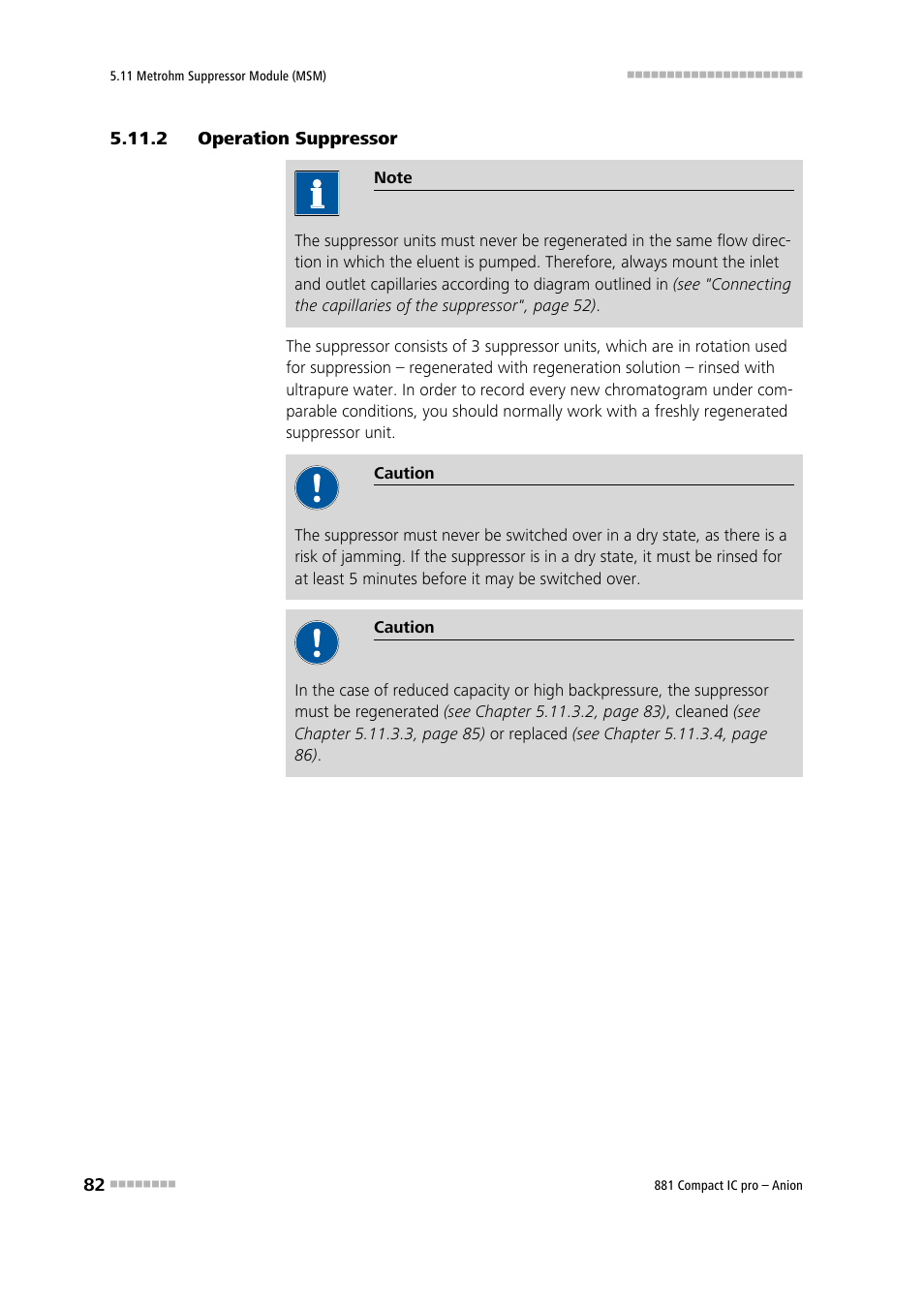 2 operation suppressor, Operation suppressor | Metrohm 881 Compact IC pro – Anion User Manual | Page 92 / 129