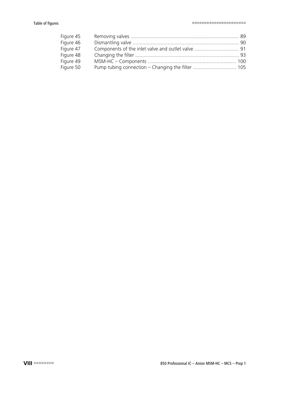 Metrohm 850 Professional IC Anion MSM-HC MCS Prep 1 User Manual | Page 10 / 151