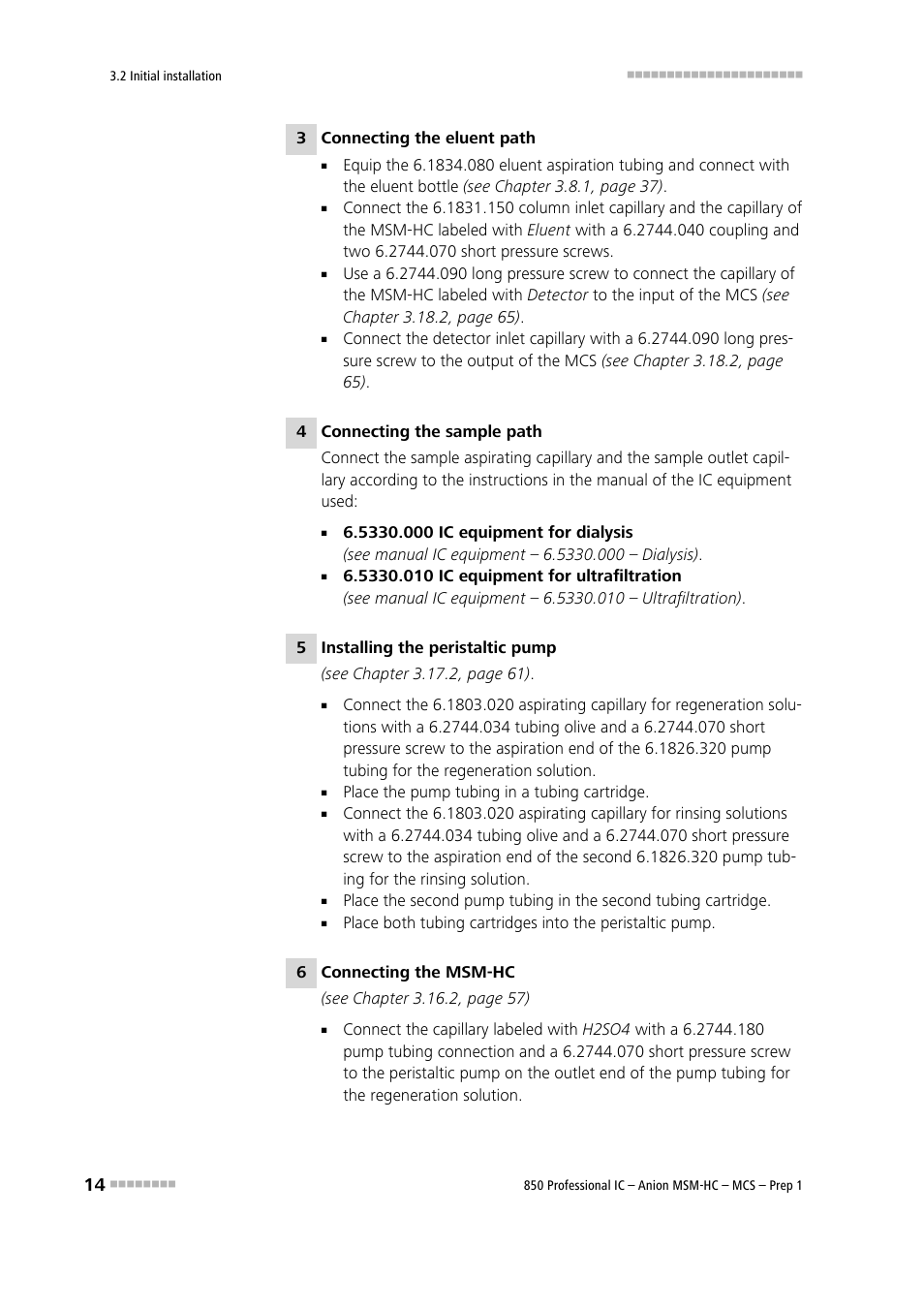 Metrohm 850 Professional IC Anion MSM-HC MCS Prep 1 User Manual | Page 24 / 151