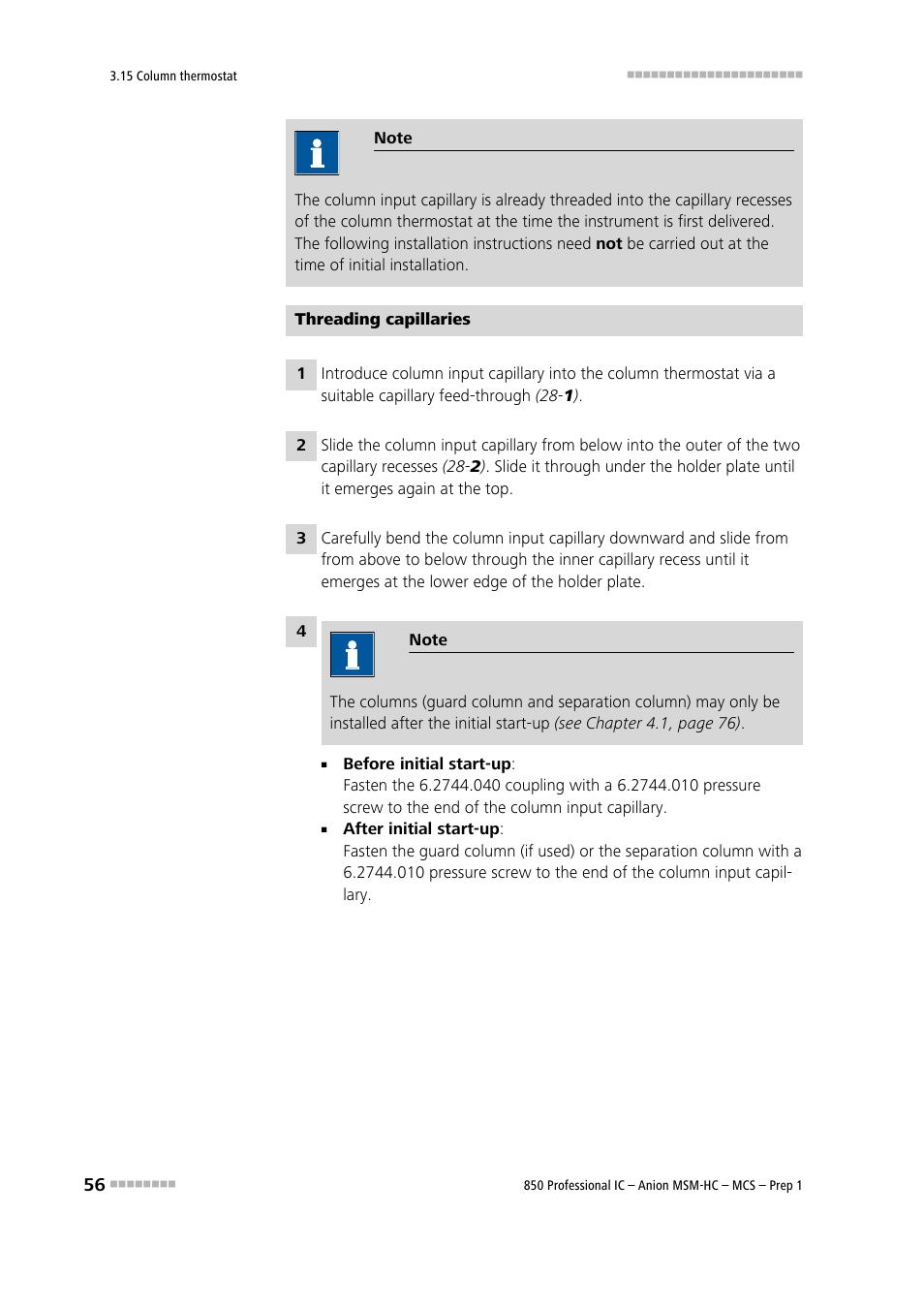 Metrohm 850 Professional IC Anion MSM-HC MCS Prep 1 User Manual | Page 66 / 151