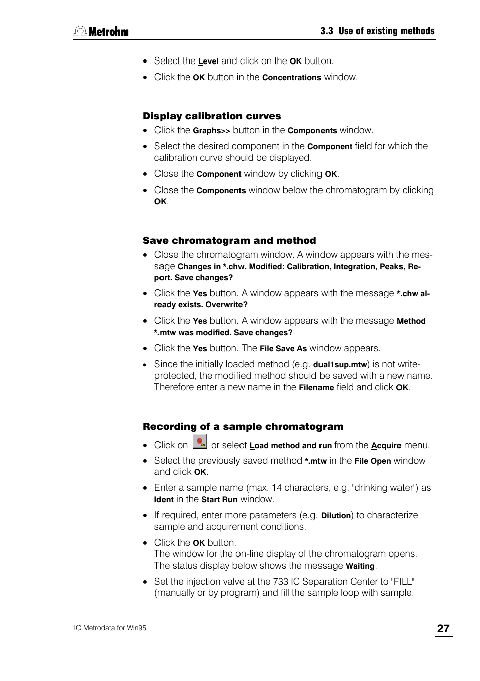 Metrohm 714 IC Metrodata User Manual | Page 33 / 66