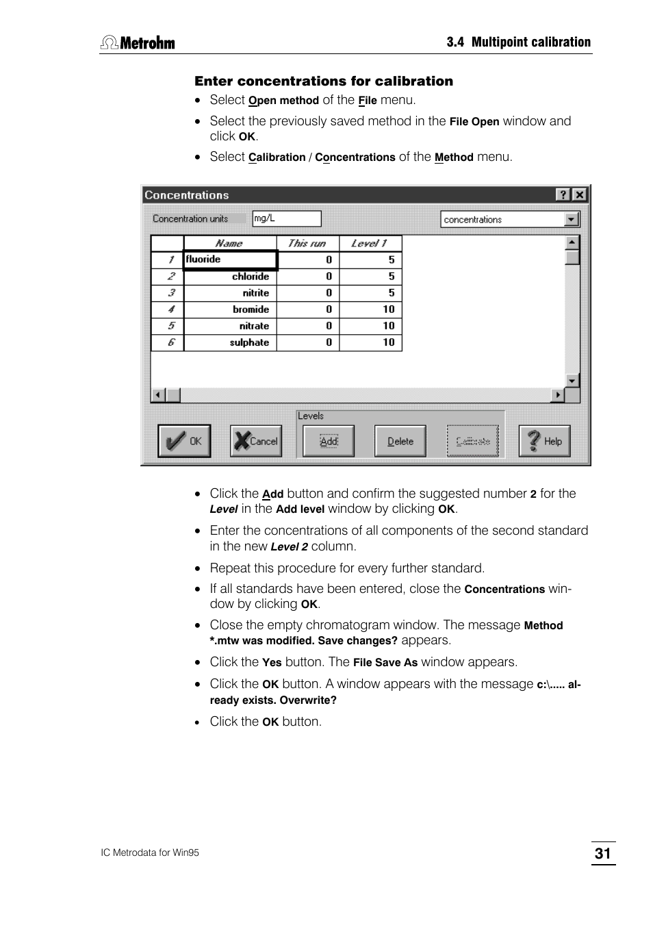 Metrohm 714 IC Metrodata User Manual | Page 37 / 66