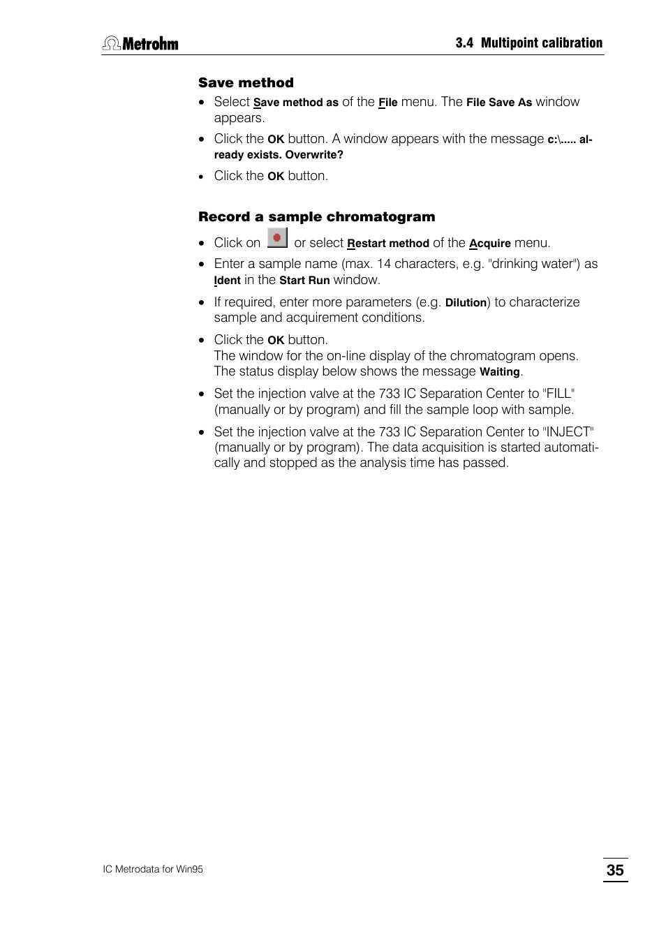 Metrohm 714 IC Metrodata User Manual | Page 41 / 66