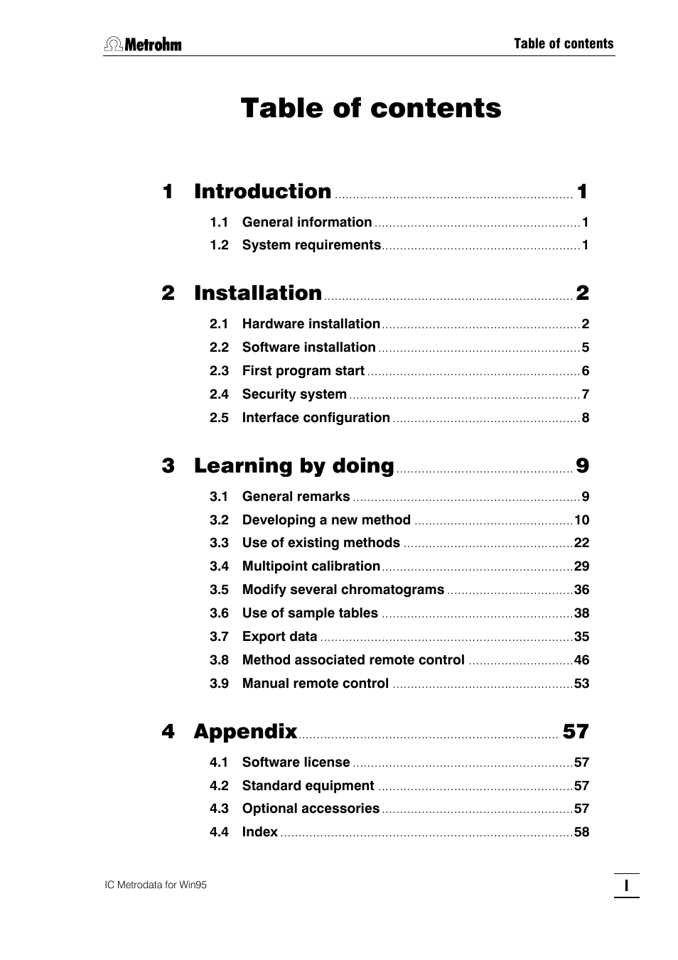 Metrohm 714 IC Metrodata User Manual | Page 5 / 66