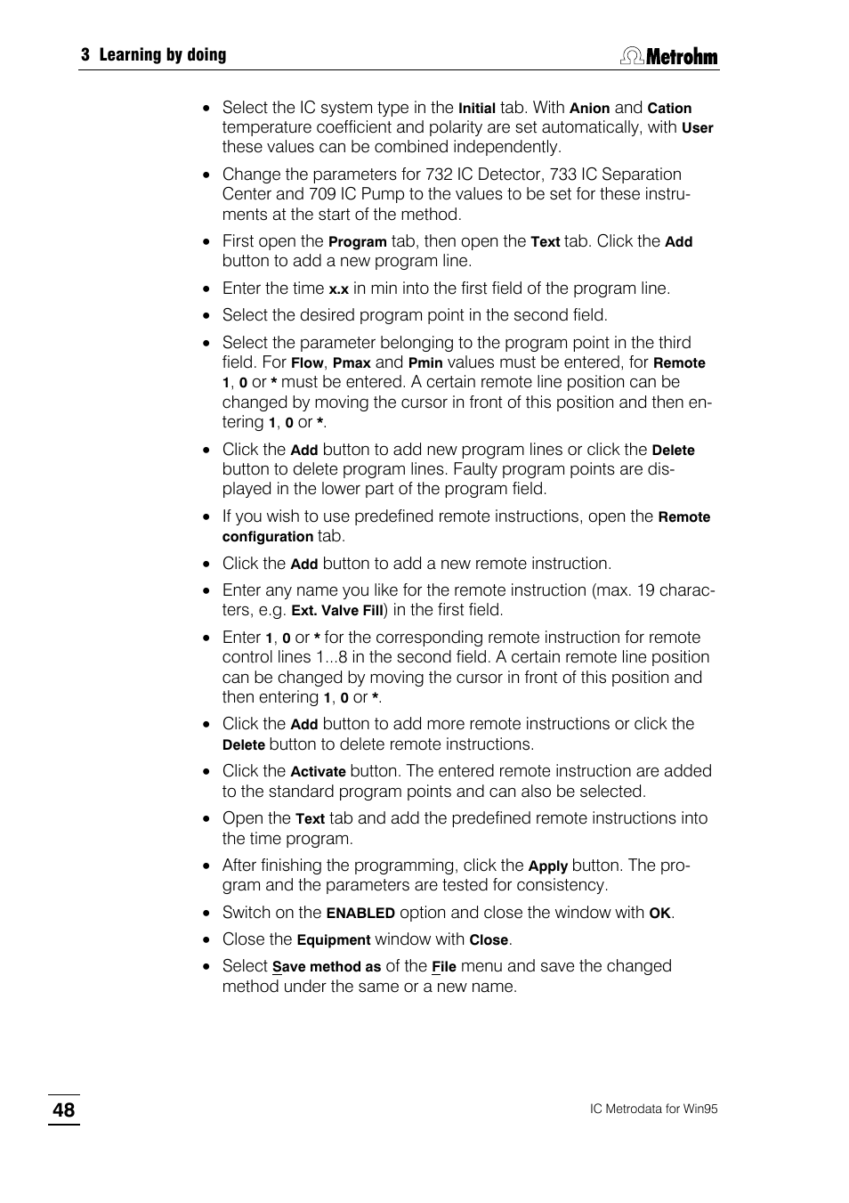 Metrohm 714 IC Metrodata User Manual | Page 54 / 66