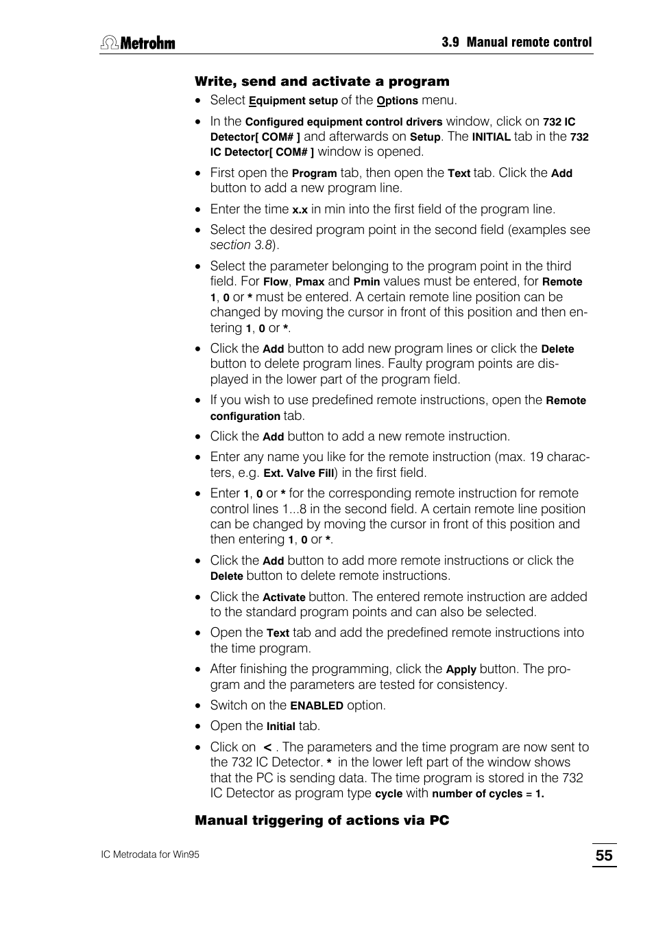 Metrohm 714 IC Metrodata User Manual | Page 61 / 66