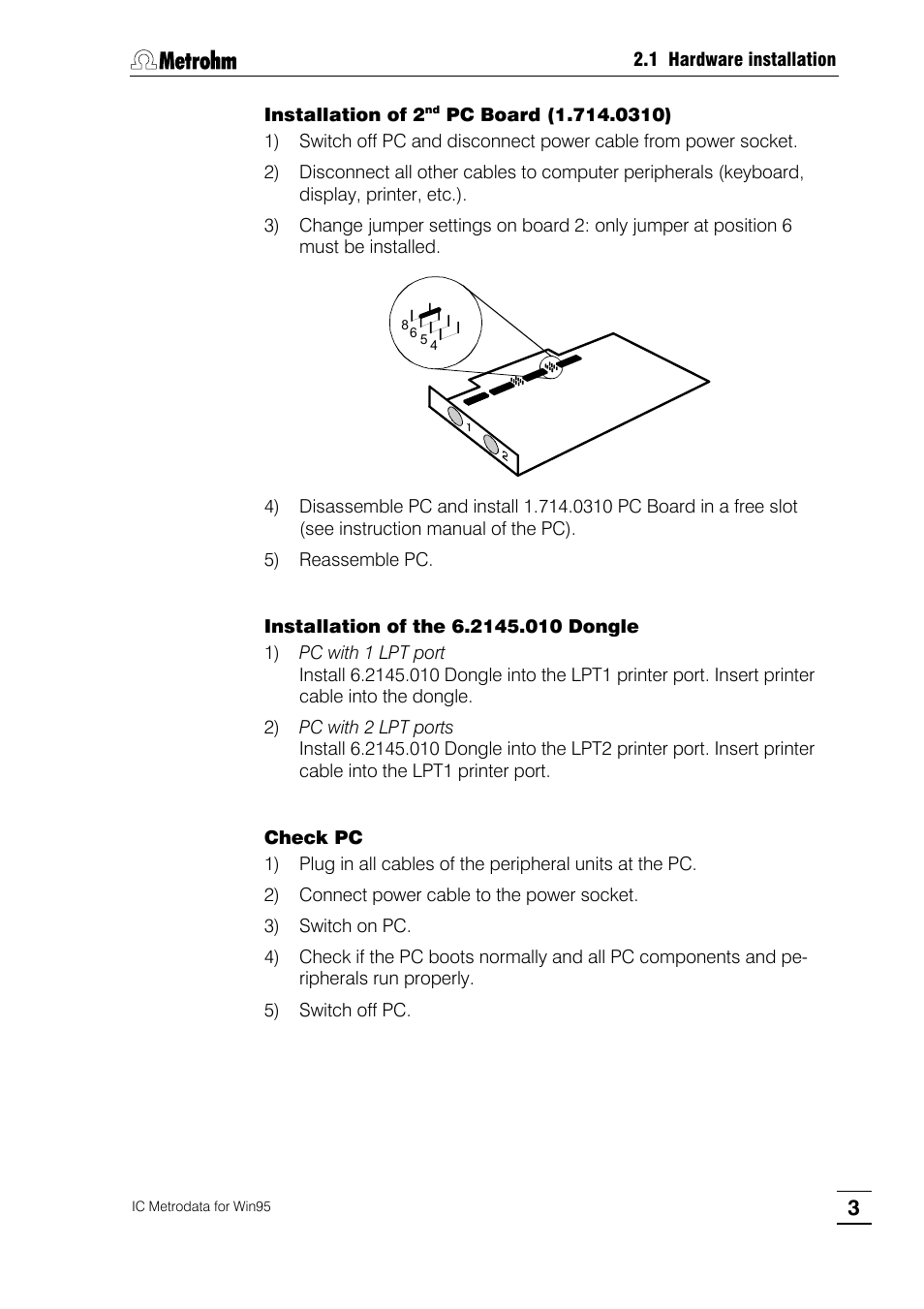 Metrohm 714 IC Metrodata User Manual | Page 9 / 66