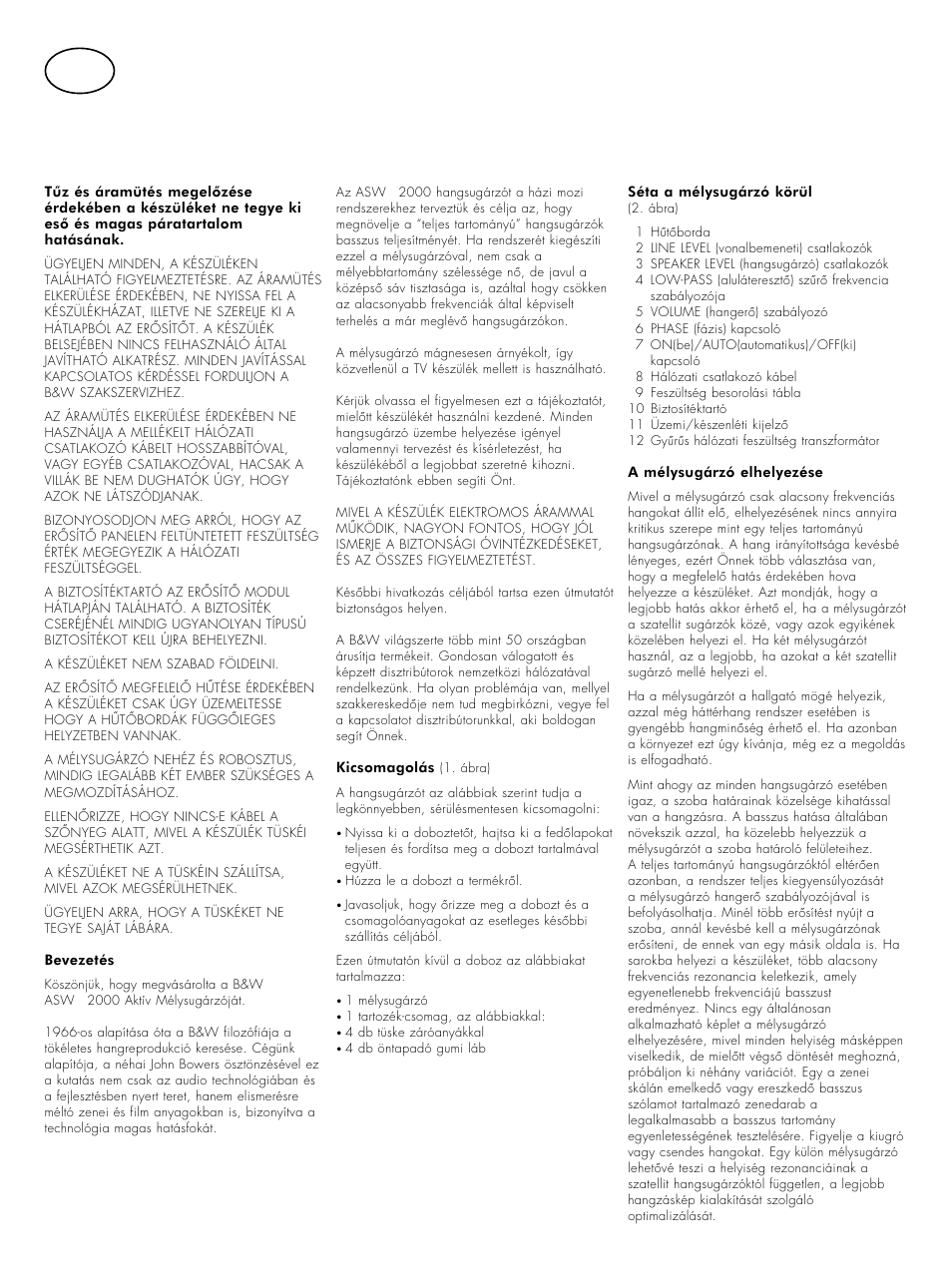 Bowers & Wilkins ASW2000 User Manual | Page 34 / 45