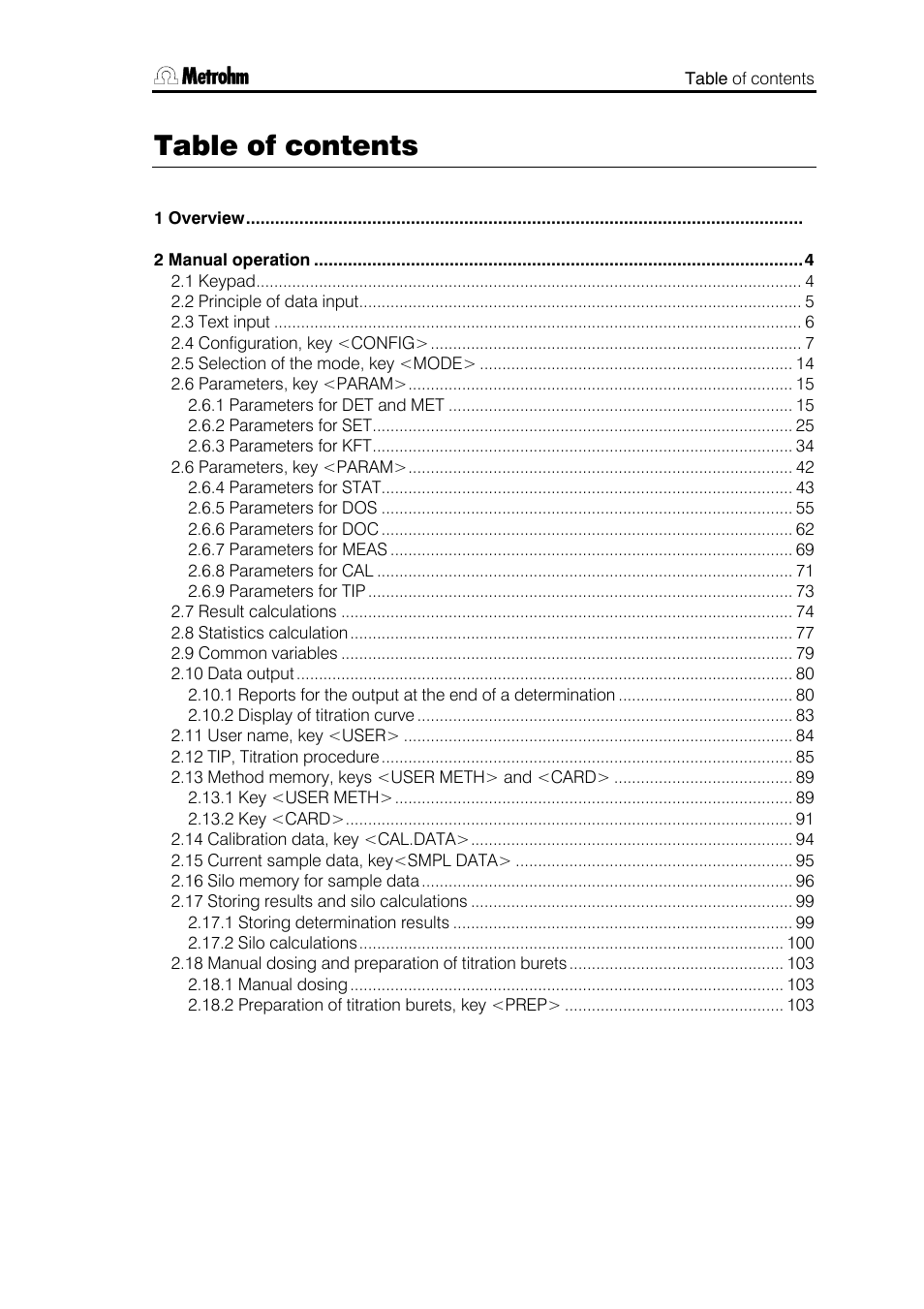 Metrohm 751 GPD Titrino User Manual | Page 2 / 240