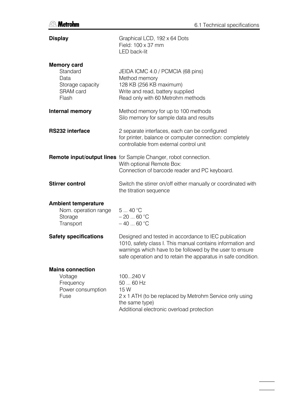 Metrohm 751 GPD Titrino User Manual | Page 222 / 240