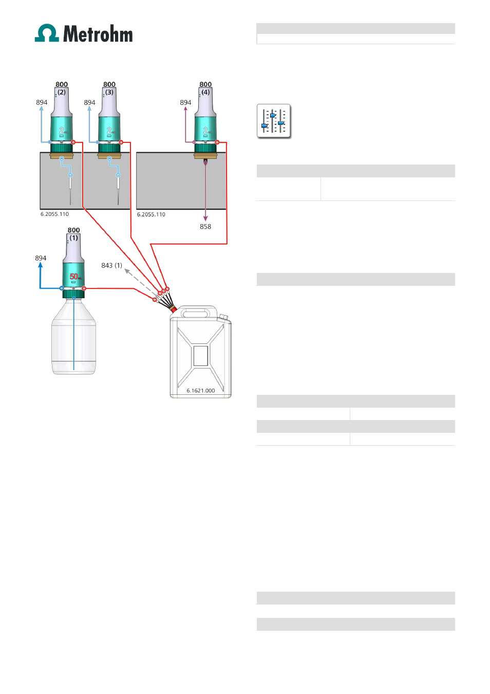 Viva configuration, Devices – 894 professional cvs, Sensors/electrodes | Dosing units, Dosing unit at 800 dosino (1), Devices – 894 profesional cvs | Metrohm MVA-21 User Manual | Page 5 / 12