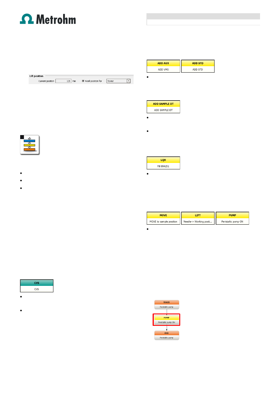 Viva «method, Method run, Measuring commands | Dosing commands, Automation commands, Transferring sample | Metrohm MVA-20 User Manual | Page 8 / 12