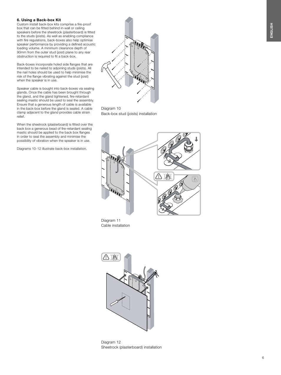 Using a black-box kit, Using a back-box kit | Bowers & Wilkins CWM3 User Manual | Page 6 / 61