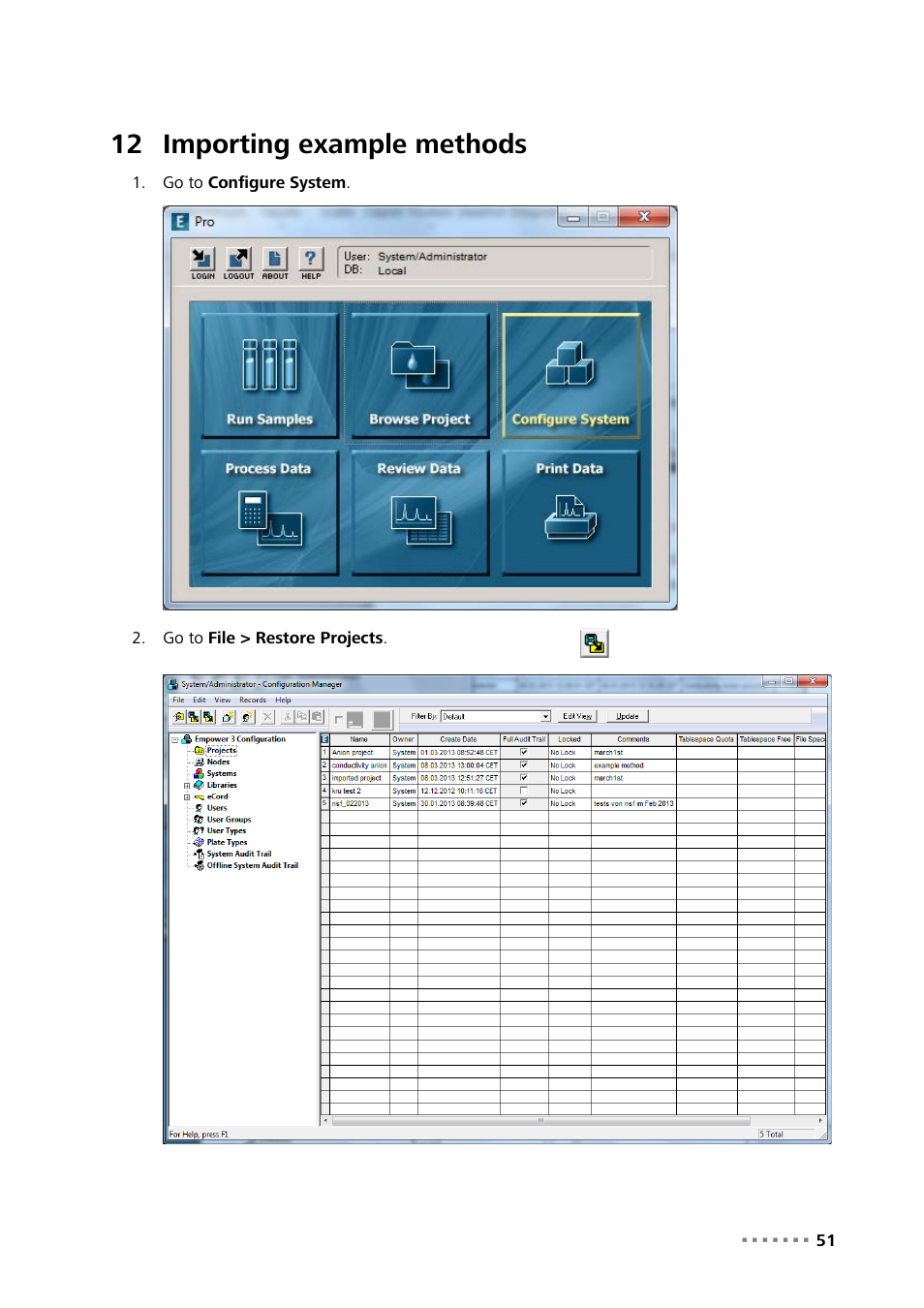 12 importing example methods, Importing example methods | Metrohm MagIC Net Empower Driver User Manual | Page 53 / 57