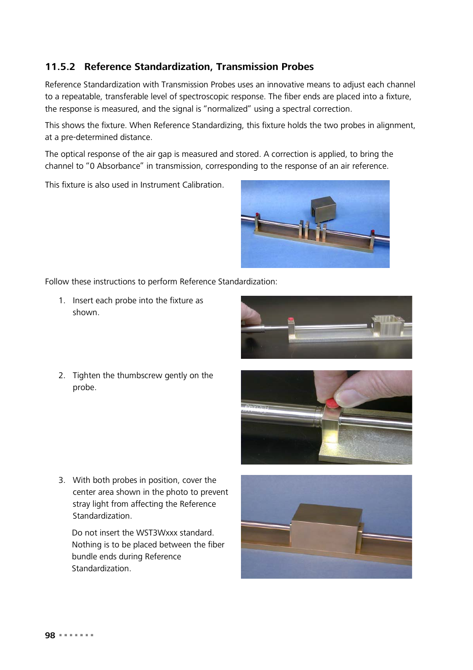 2 reference standardization, transmission probes, Reference standardization, transmission probes | Metrohm NIRS XDS Process Analyzer – DirectLight/NonContact User Manual | Page 100 / 140