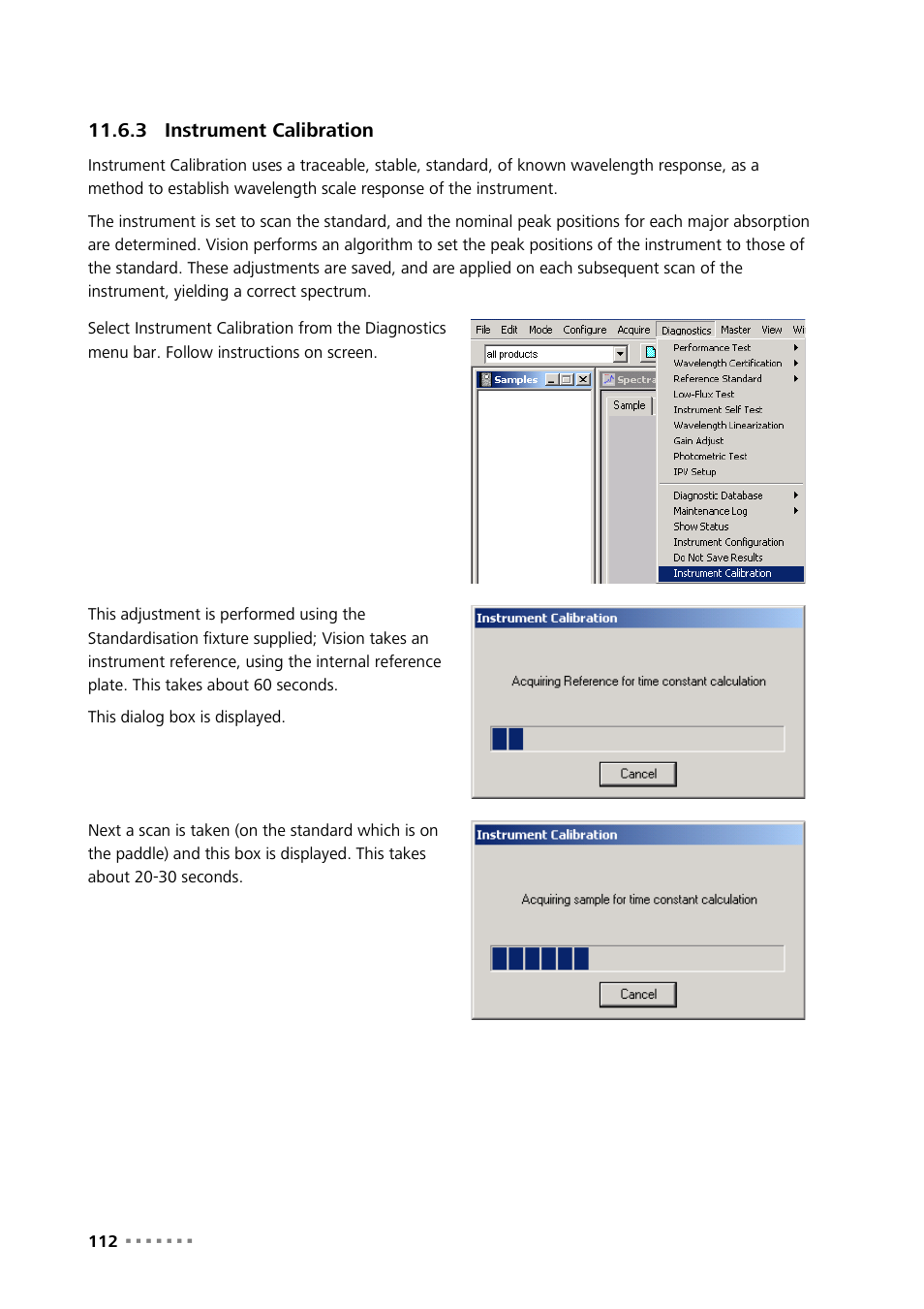 3 instrument calibration, Instrument calibration | Metrohm NIRS XDS Process Analyzer – DirectLight/NonContact User Manual | Page 114 / 140