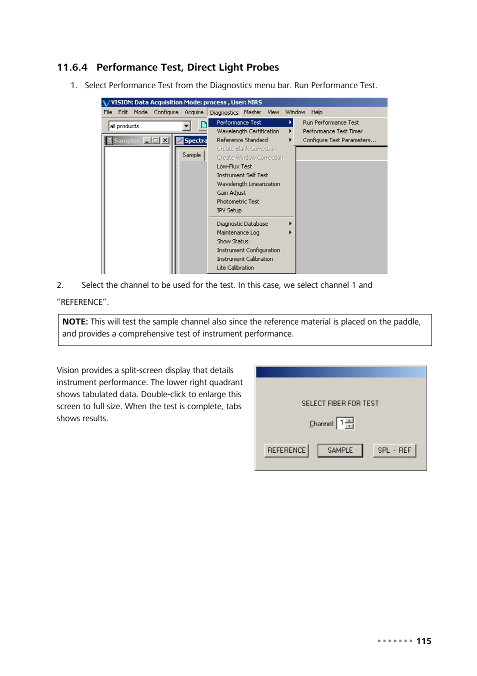 4 performance test, direct light probes, Performance test, direct light probes | Metrohm NIRS XDS Process Analyzer – DirectLight/NonContact User Manual | Page 117 / 140