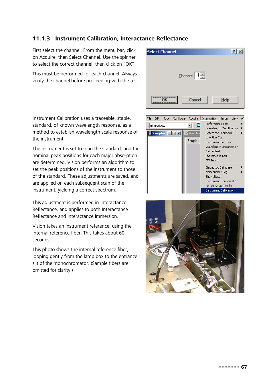 3 instrument calibration, interactance reflectance, Instrument calibration, interactance reflectance | Metrohm NIRS XDS Process Analyzer – DirectLight/NonContact User Manual | Page 69 / 140