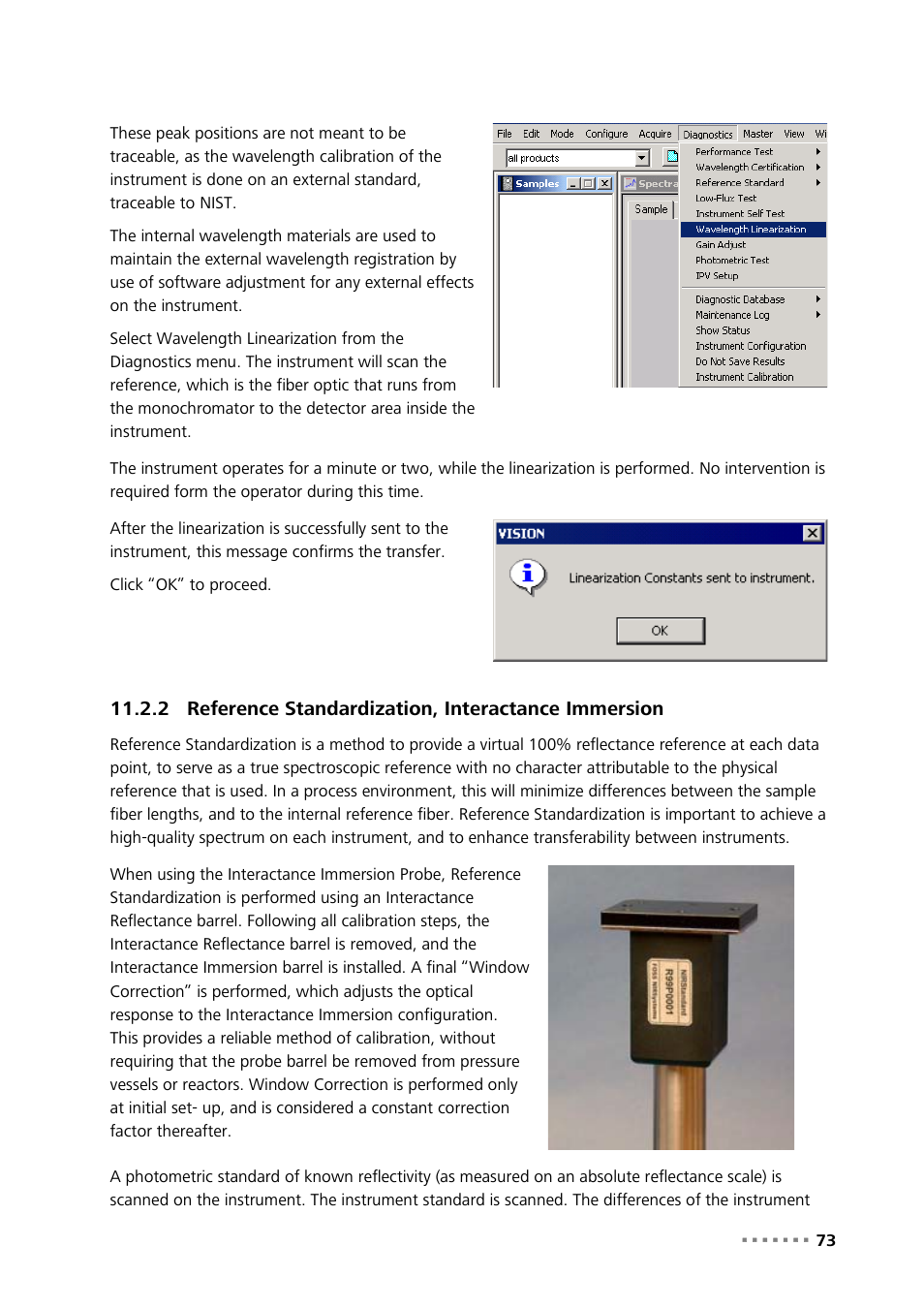 Reference standardization, interactance immersion | Metrohm NIRS XDS Process Analyzer – DirectLight/NonContact User Manual | Page 75 / 140