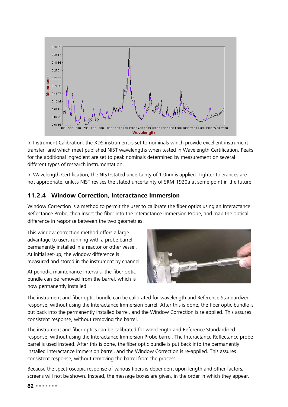 4 window correction, interactance immersion, Window correction, interactance immersion | Metrohm NIRS XDS Process Analyzer – DirectLight/NonContact User Manual | Page 84 / 140