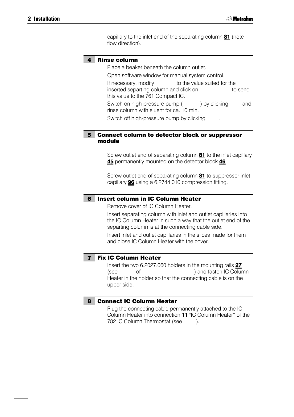 Metrohm 782 IC Column Thermostat User Manual | Page 15 / 25