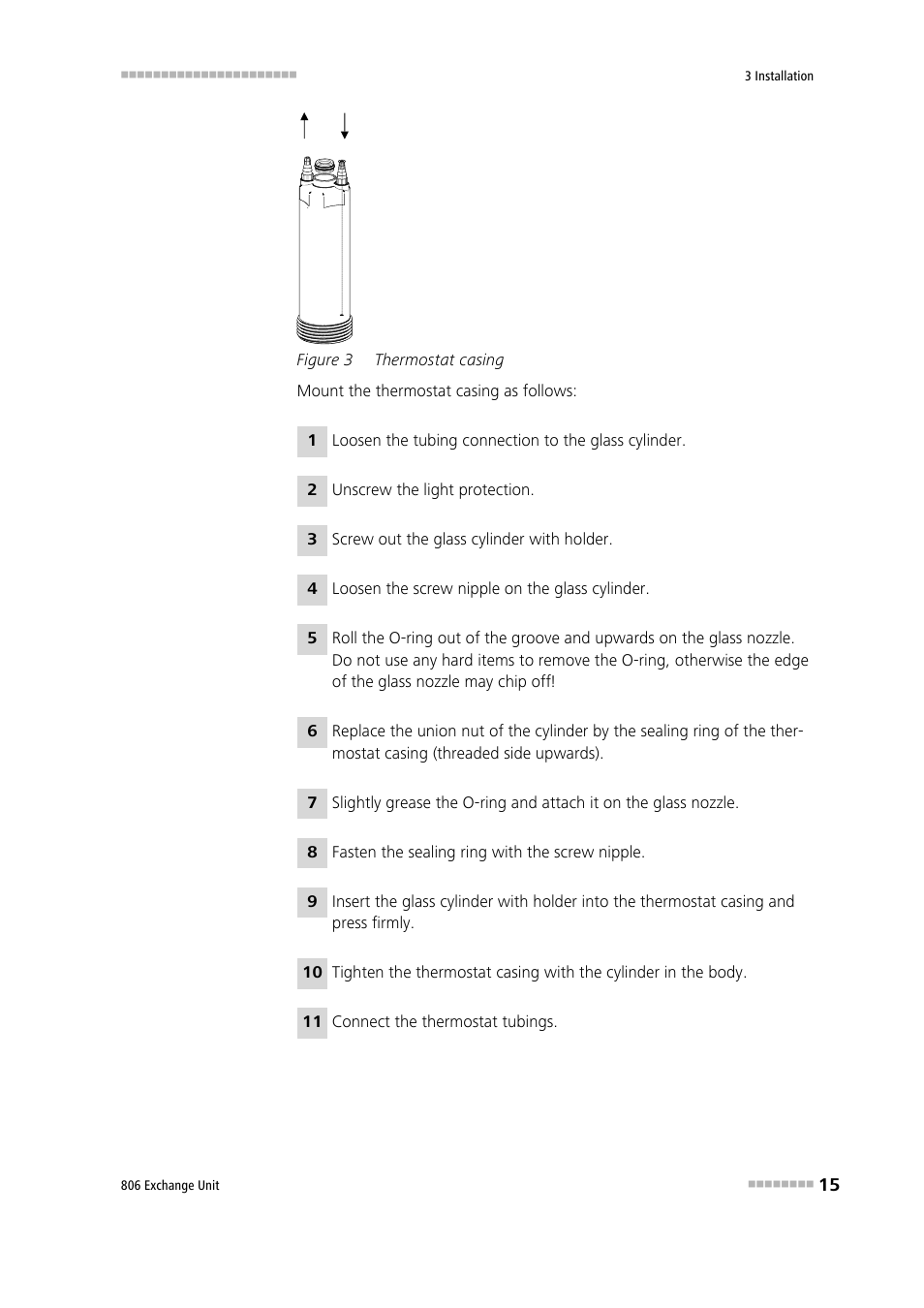 Figure 3, Thermostat casing | Metrohm 806 Exchange Unit User Manual | Page 23 / 44