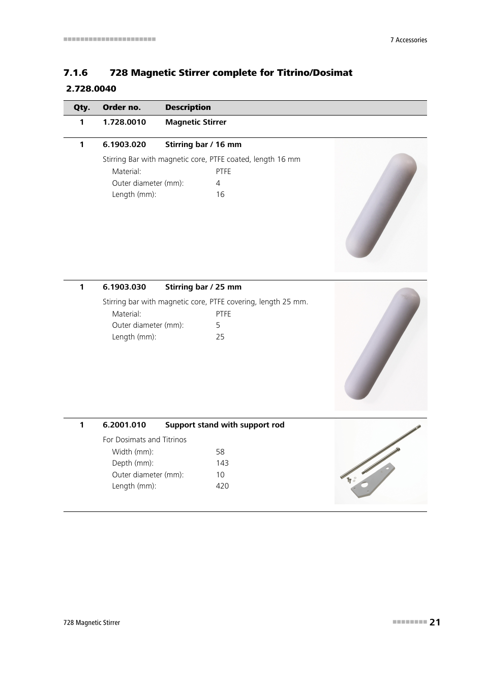 728 magnetic stirrer complete for titrino/dosimat | Metrohm 728 Magnetic Stirrer User Manual | Page 29 / 32