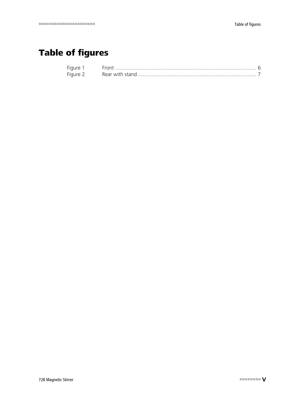 Table of figures | Metrohm 728 Magnetic Stirrer User Manual | Page 7 / 32