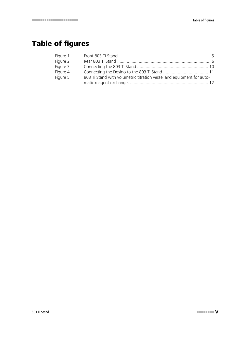 Table of figures | Metrohm 803 Ti Stand User Manual | Page 7 / 38
