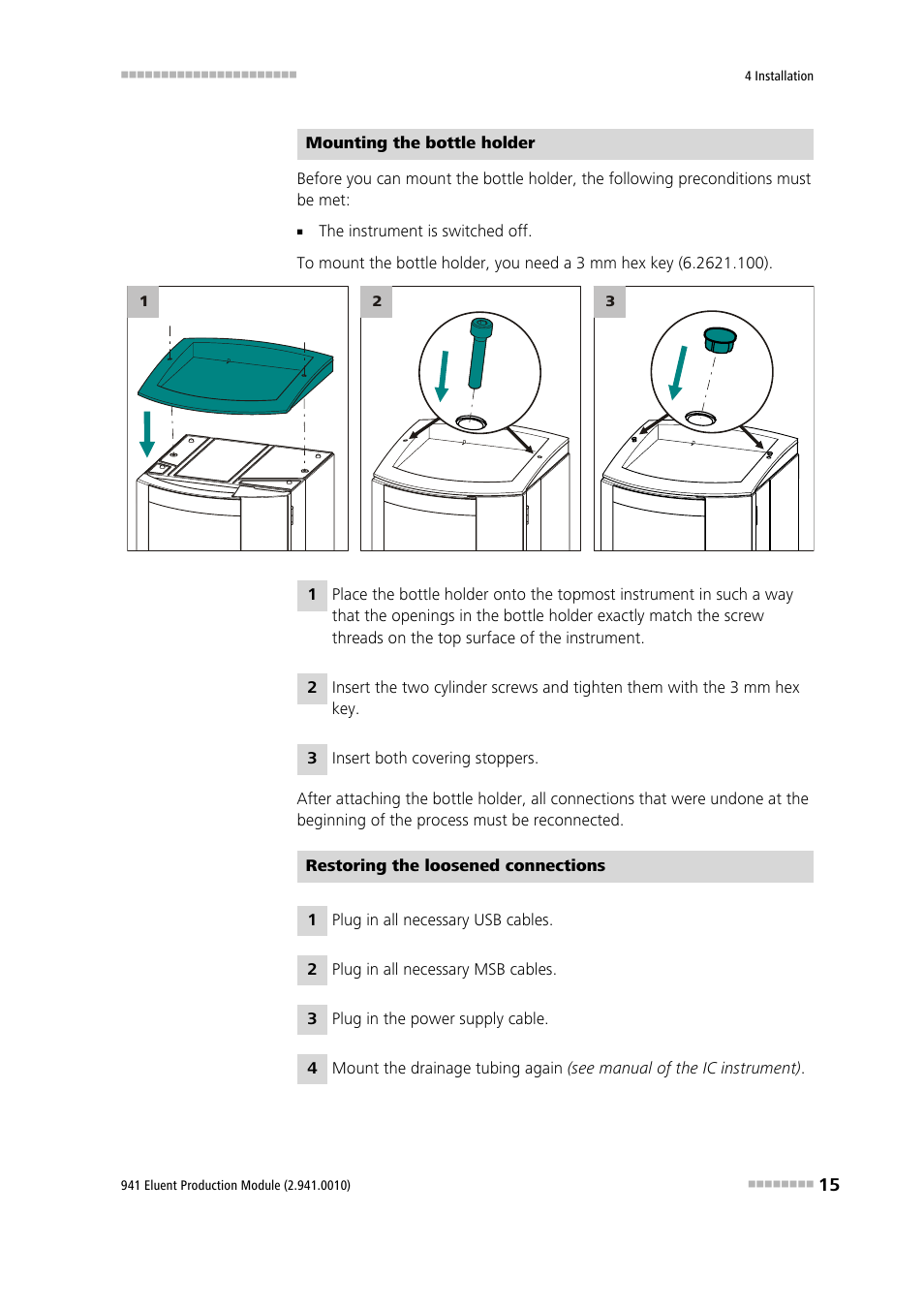 Metrohm 941 Eluent Production Module User Manual | Page 23 / 52