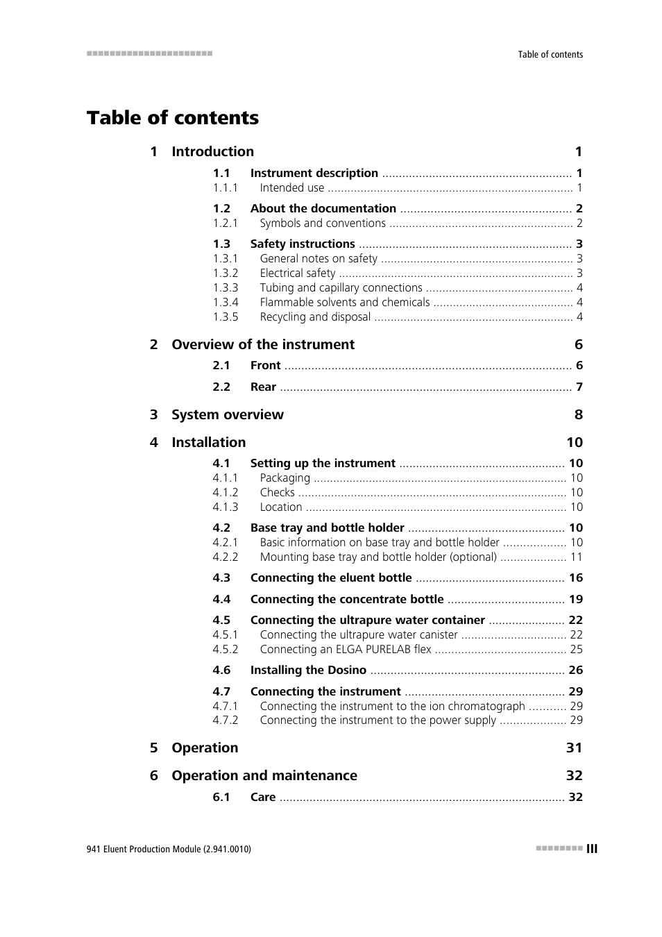 Metrohm 941 Eluent Production Module User Manual | Page 5 / 52