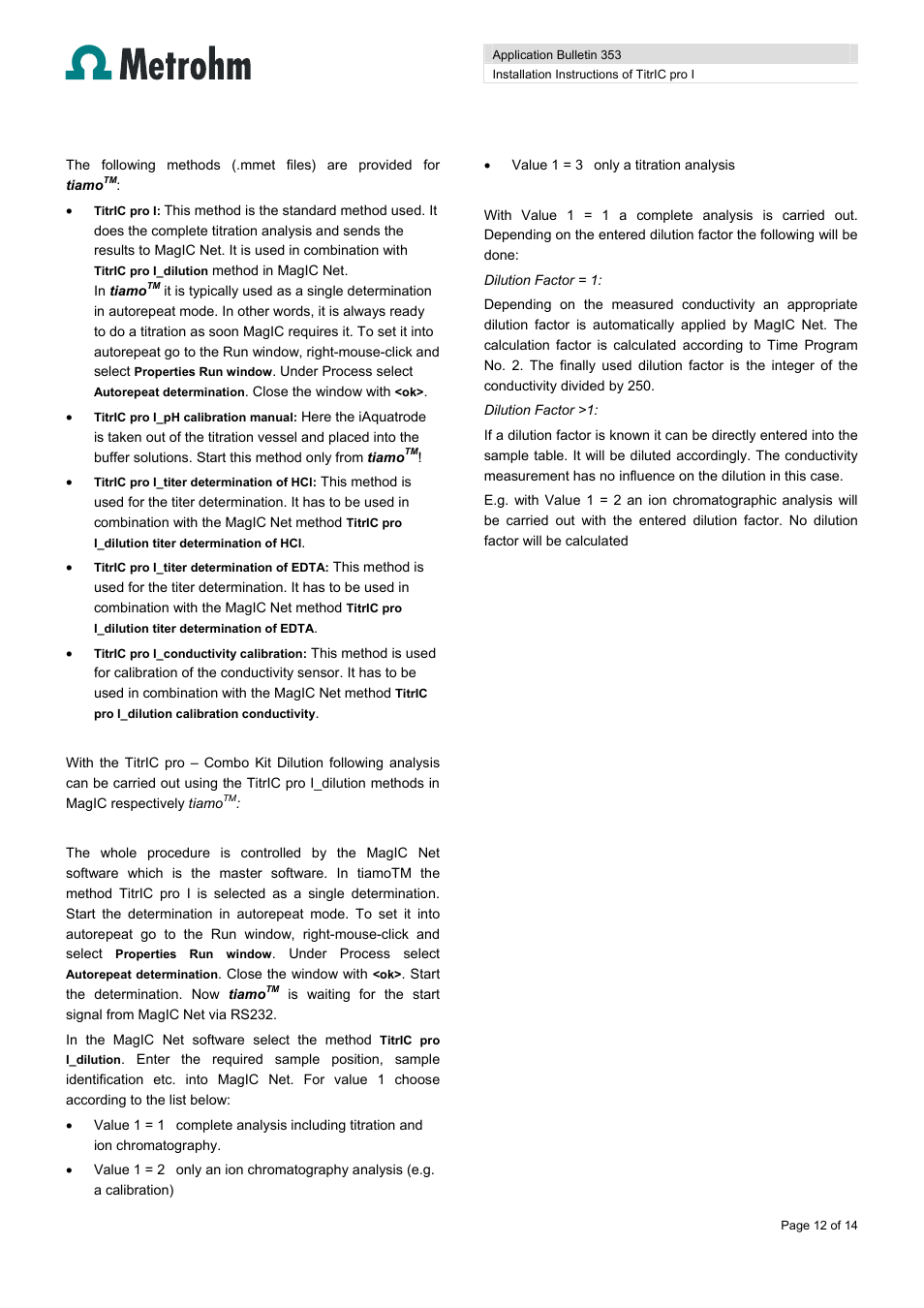 Metrohm TitrIC pro I User Manual | Page 12 / 14