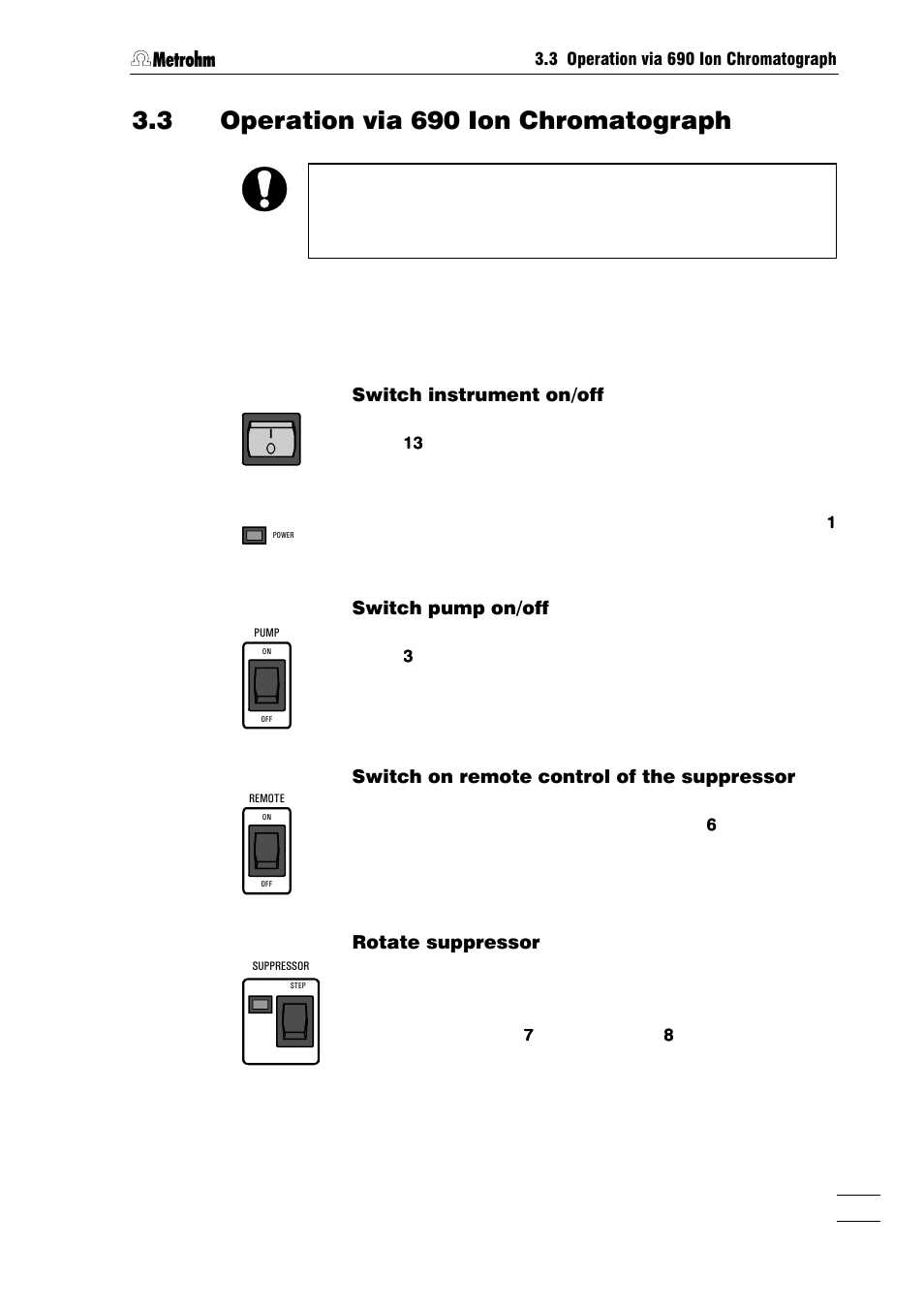 3 operation via 690 ion chromatograph | Metrohm 753 Suppressor Module User Manual | Page 24 / 47
