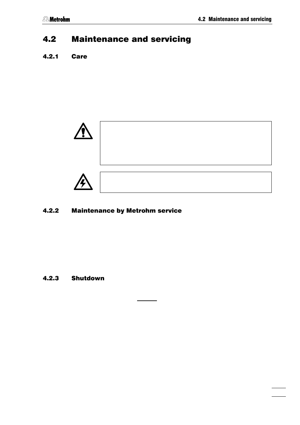 2 maintenance and servicing | Metrohm 753 Suppressor Module User Manual | Page 30 / 47