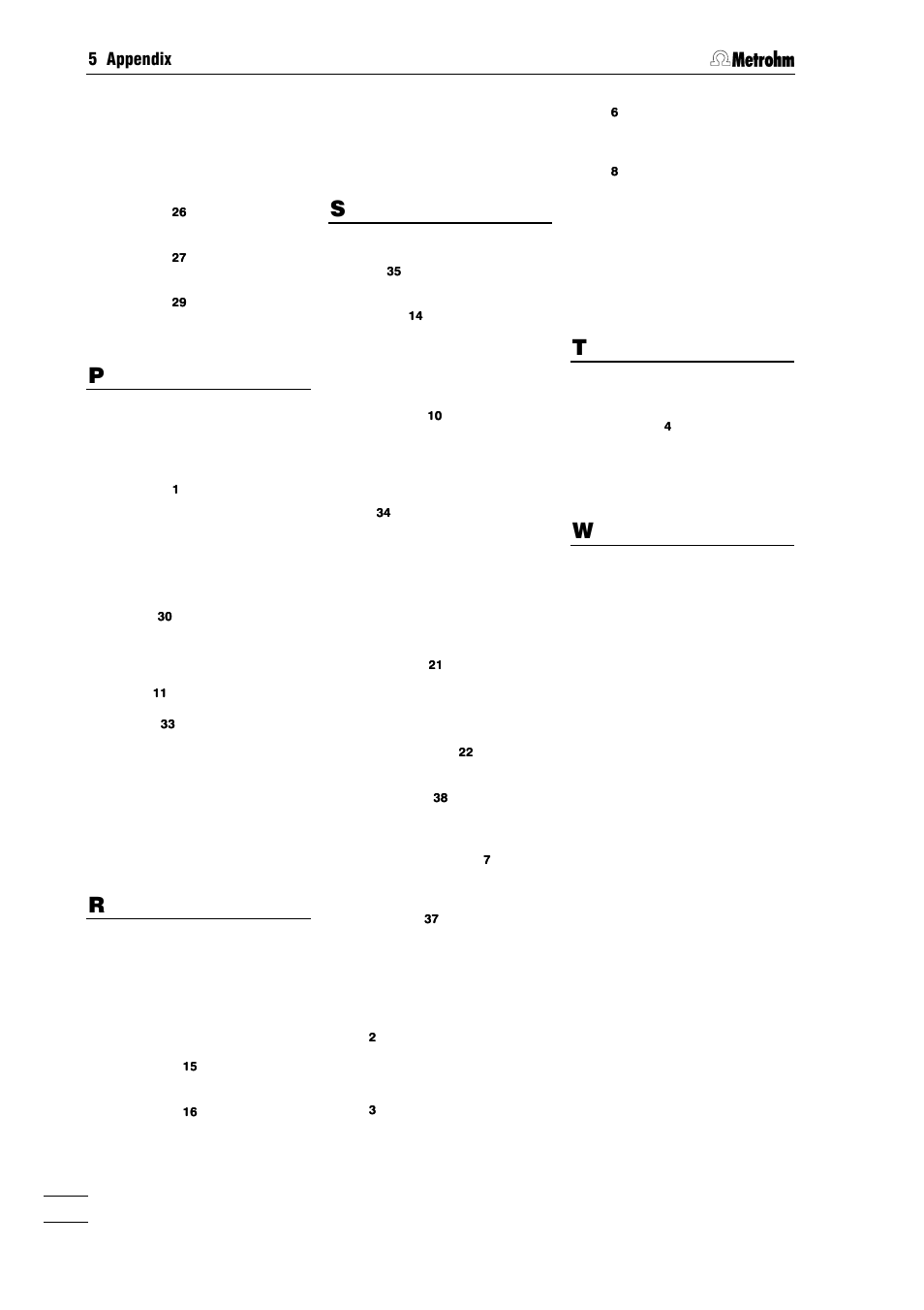 5 appendix | Metrohm 753 Suppressor Module User Manual | Page 47 / 47