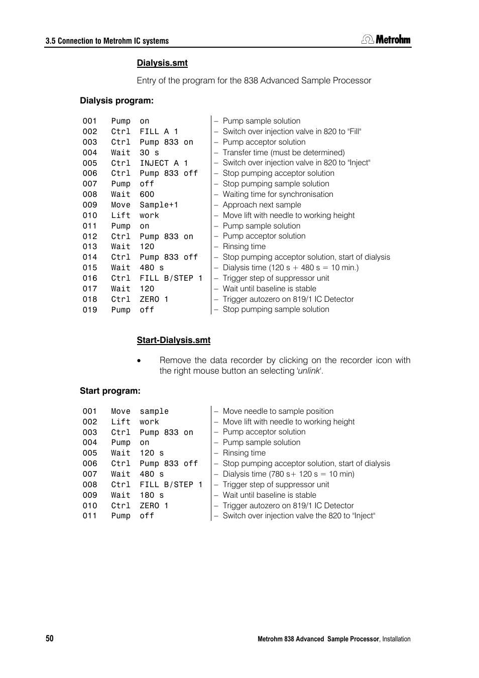 Metrohm 838 Advanced Sample Processor Installation Instructions User Manual | Page 56 / 109