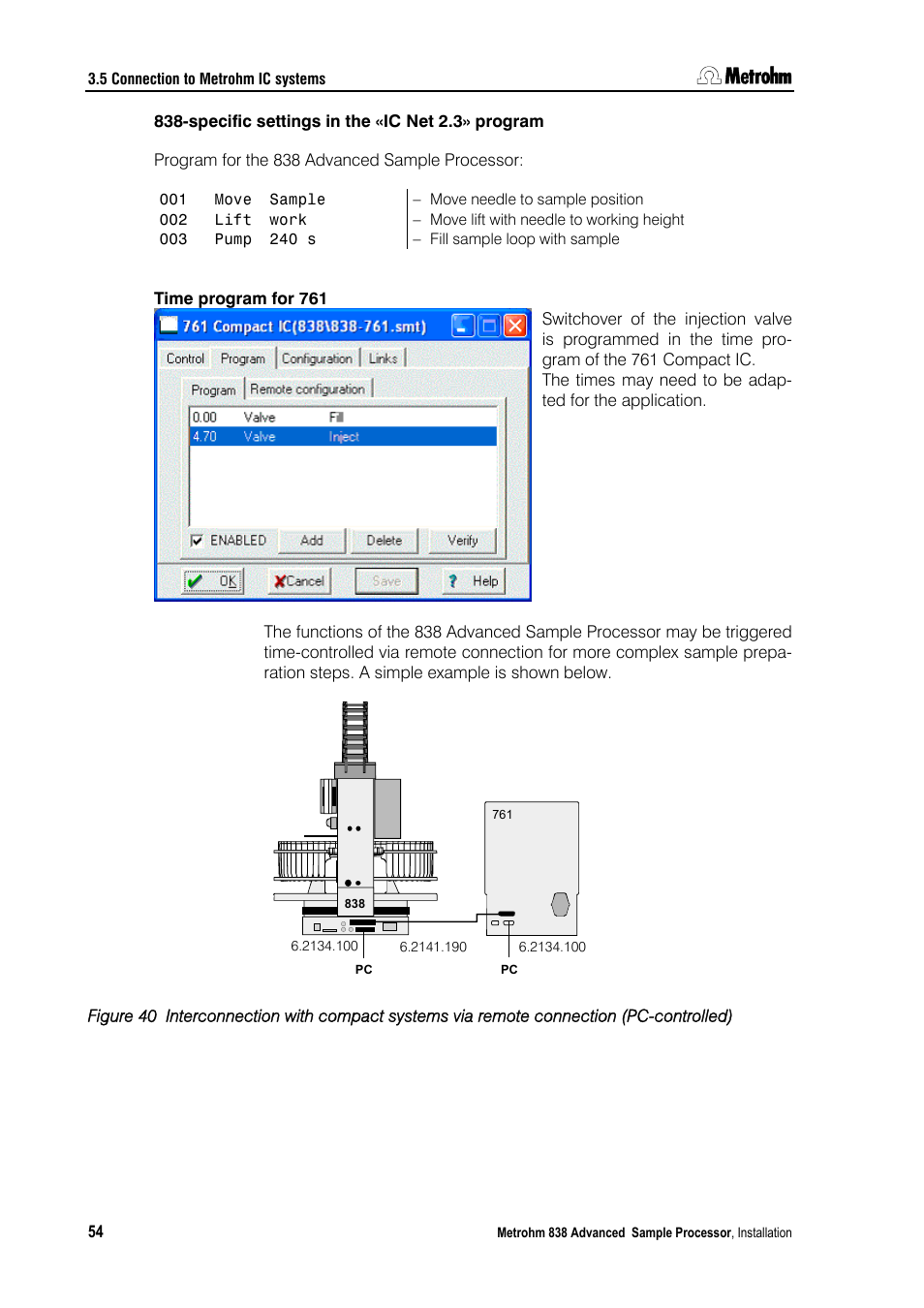 Metrohm 838 Advanced Sample Processor Installation Instructions User Manual | Page 60 / 109