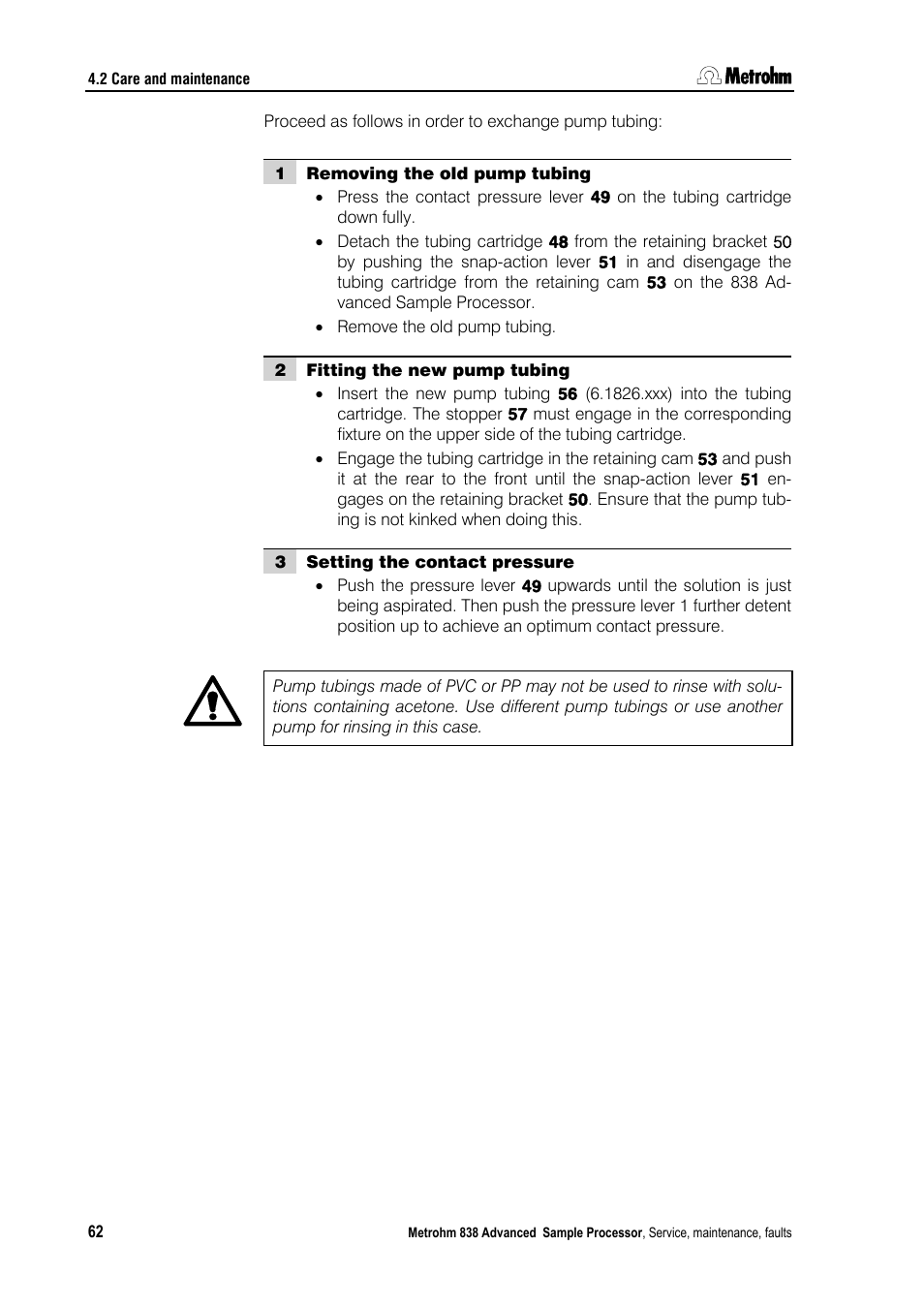 Metrohm 838 Advanced Sample Processor Installation Instructions User Manual | Page 68 / 109