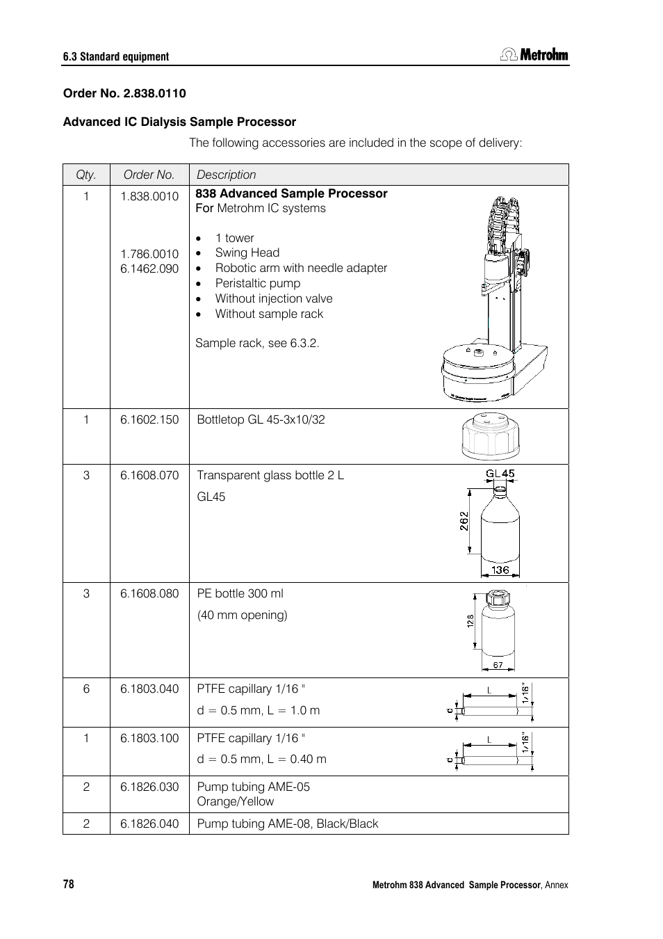 Metrohm 838 Advanced Sample Processor Installation Instructions User Manual | Page 84 / 109