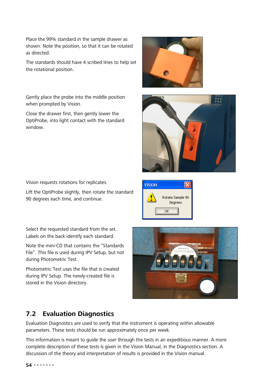 2 evaluation diagnostics, Evaluation diagnostics | Metrohm NIRS XDS Interactance OptiProbe Analyzer User Manual | Page 56 / 95