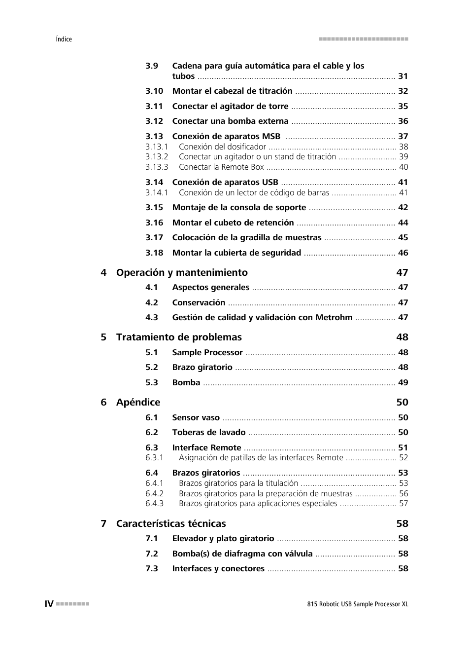 Metrohm 815 Robotic USB Sample Processor XL User Manual | Page 6 / 114
