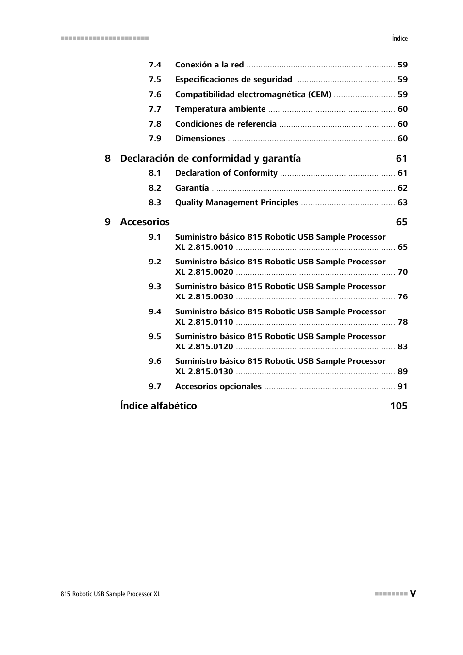 Metrohm 815 Robotic USB Sample Processor XL User Manual | Page 7 / 114
