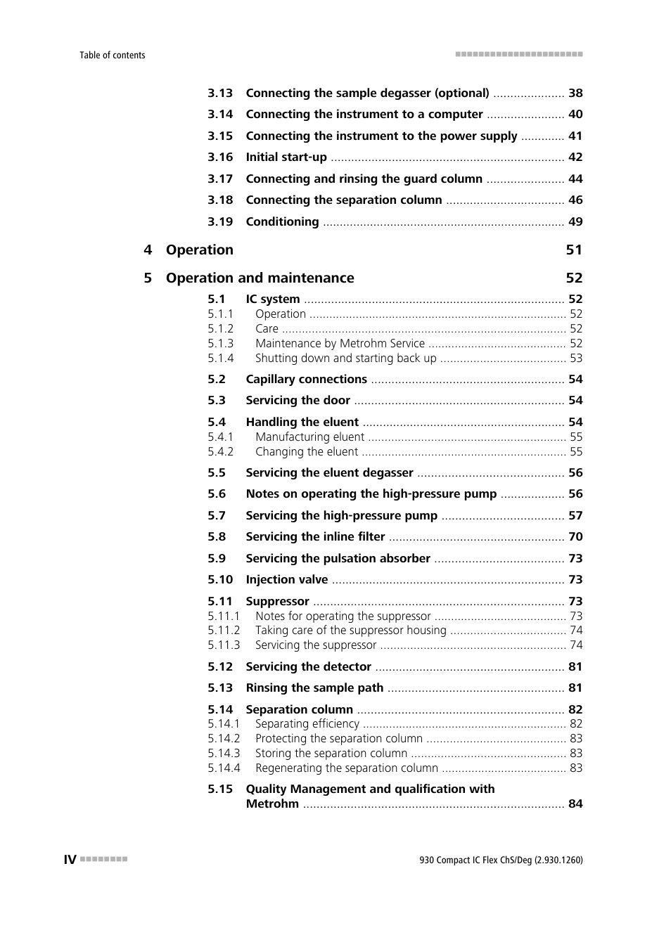 Metrohm 930 Compact IC Flex ChS/Deg User Manual | Page 6 / 107