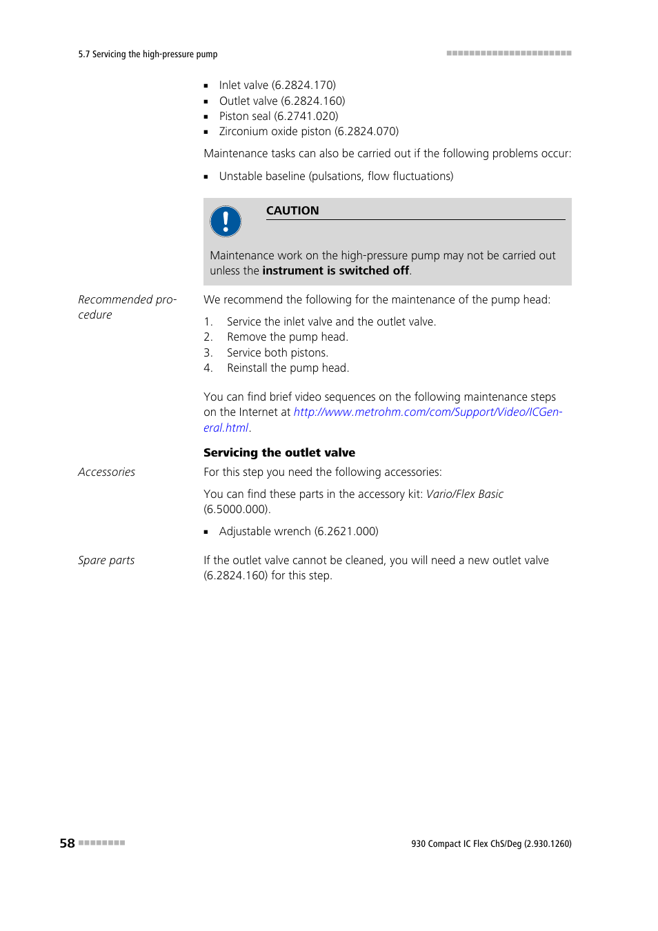 Metrohm 930 Compact IC Flex ChS/Deg User Manual | Page 66 / 107