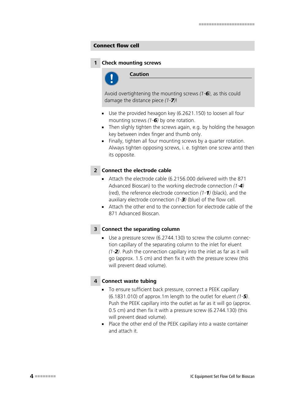 Metrohm Flow Cell for Bioscan – 6.5331.0X0 User Manual | Page 10 / 21