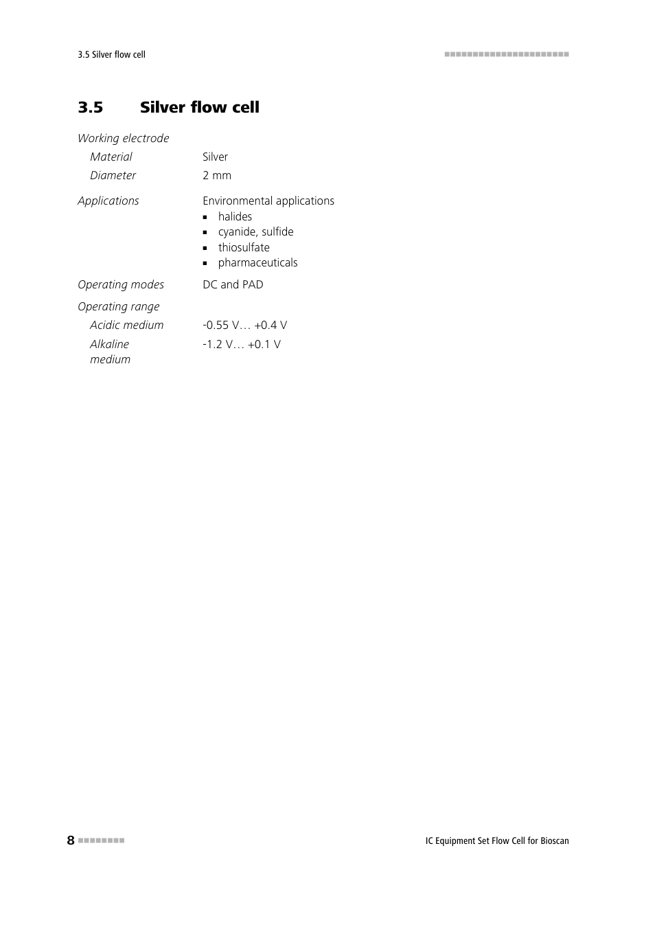 5 silver flow cell, Silver flow cell | Metrohm Flow Cell for Bioscan – 6.5331.0X0 User Manual | Page 14 / 21